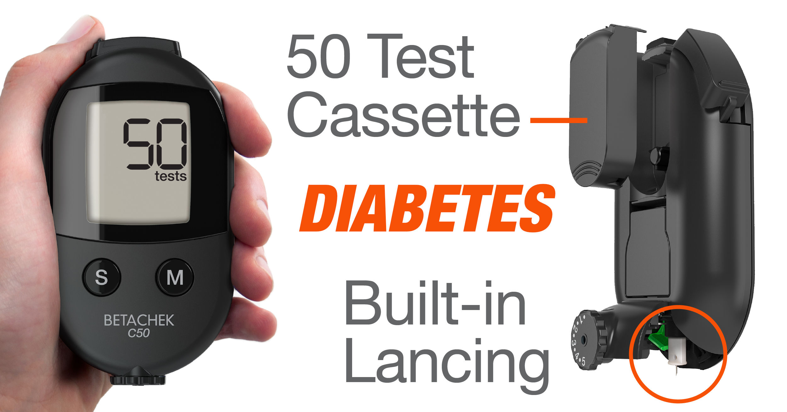 BETACHEK C50 Easiest Blood Glucose Meter