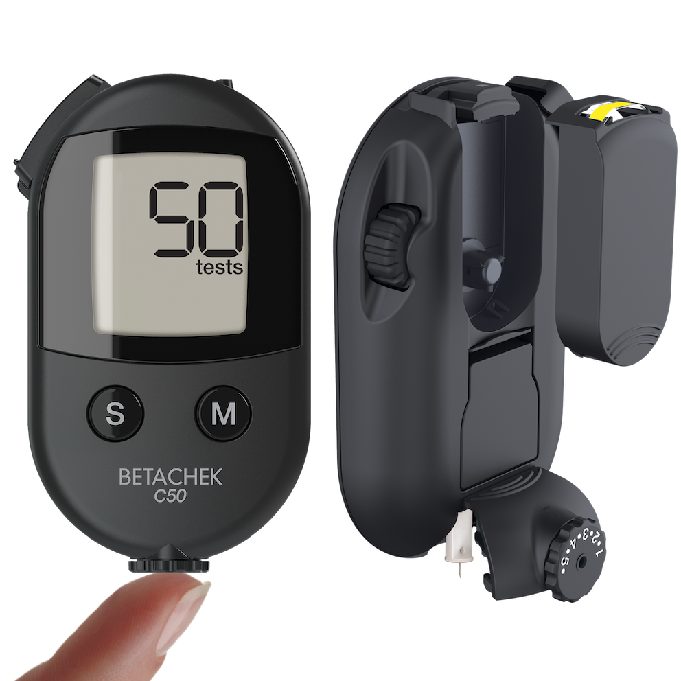 Betachek C50 misuratore di glicemia — controlli mg/dL vs mmol/L