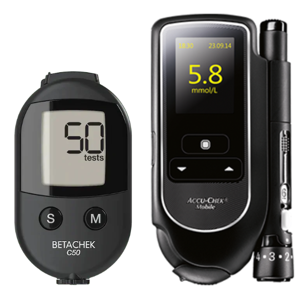 Accu-Chek Mobile testcassettes en BETACHEK C50