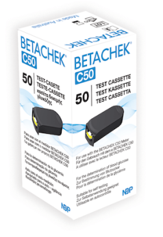 BETACHEK C50 Test Cassettes (4 pack - 200 tests)