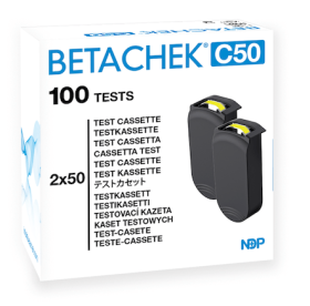 BETACHEK C50 Cassette (Double pack-100 Tests)